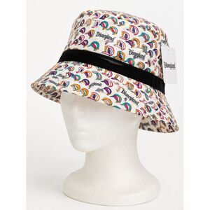 Disney / Disneyland Retro Bucket Hat Adult Unisex White Multicolor Print NWT